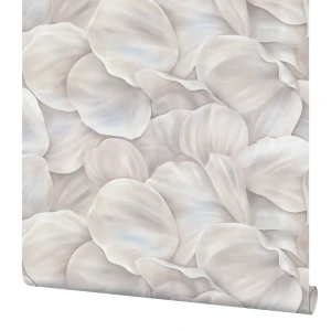 Palitra Home Лепесток: флизелиновые обои с растительным узором в бежевых тонах 89426878