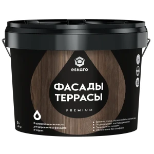 Масло для дерева Eskaro Wood Facade Oil прозрачное 9 л 89385184