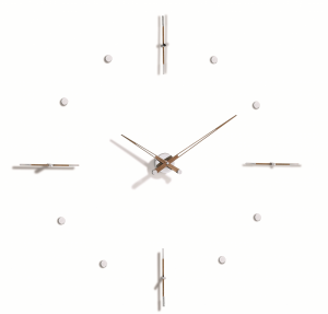 095532 Настенные часы N хром-орех 155 cm Nomon Mixto