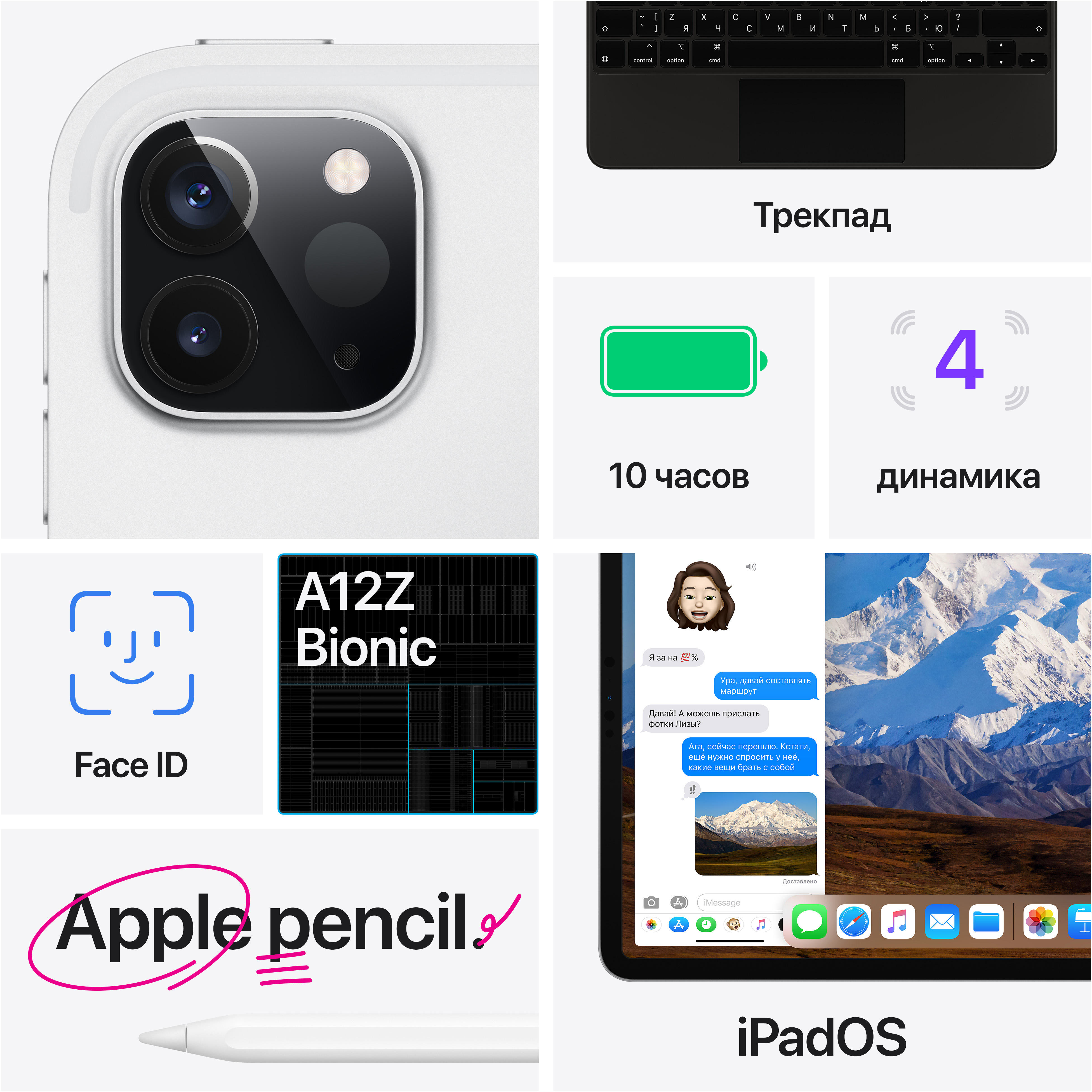 MXE62RU/A 11-inch ipad pro wi‑fi + cellular 512gb - space grey Apple Santreyd  - Вид №8