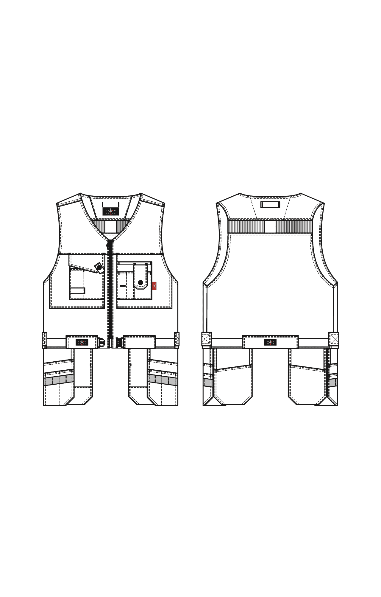62598 Жилет  черный Union Space  Летняя спецодежда  размер 48-50  - Вид №2