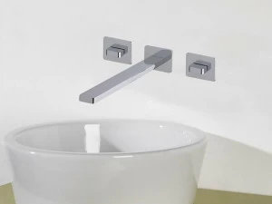 Water Evolution Смеситель для умывальника настенный на 3 отверстия из хромированной латуни Itap