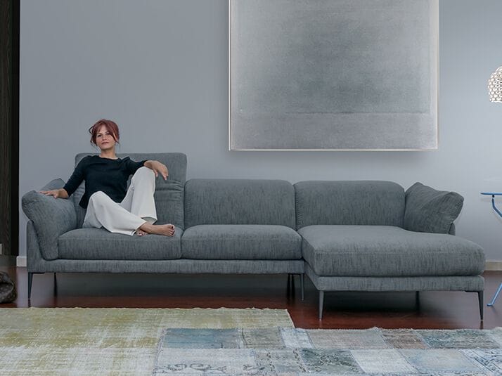 Съемный тканевый диван с полуостровом Calia Italia Superior ARCH-00104223