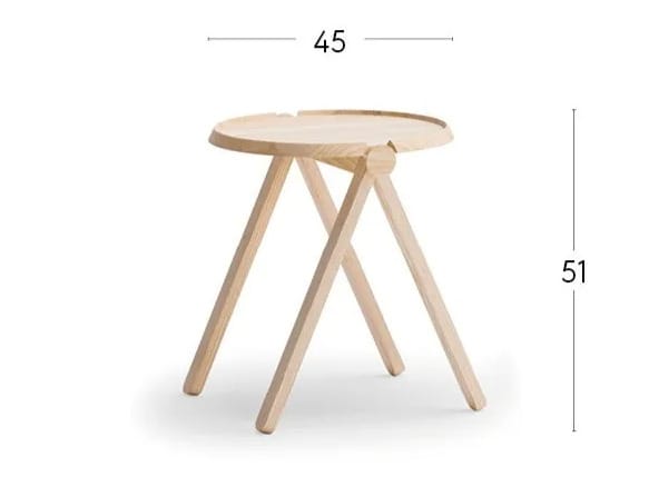 Высокий круглый журнальный столик из ясеня Billiani Lilliput ARCH-00128652 - Вид №6