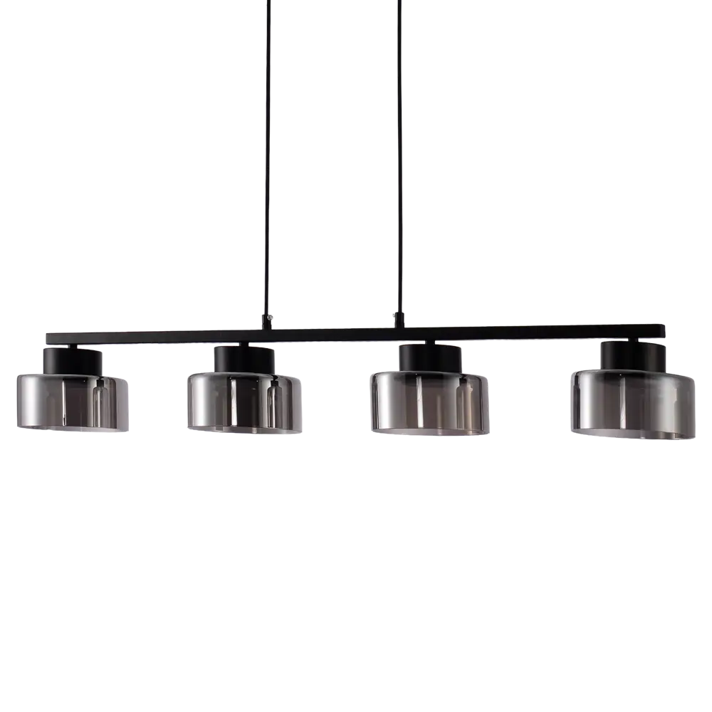 Люстра подвесная Nemico 4 лампы 10 м² цвет черный SCHAFFNER STLM-2161208 - Вид №3