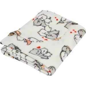 Плед Neko 120x150 см флис цвет белый 89337334 STLM-2046049