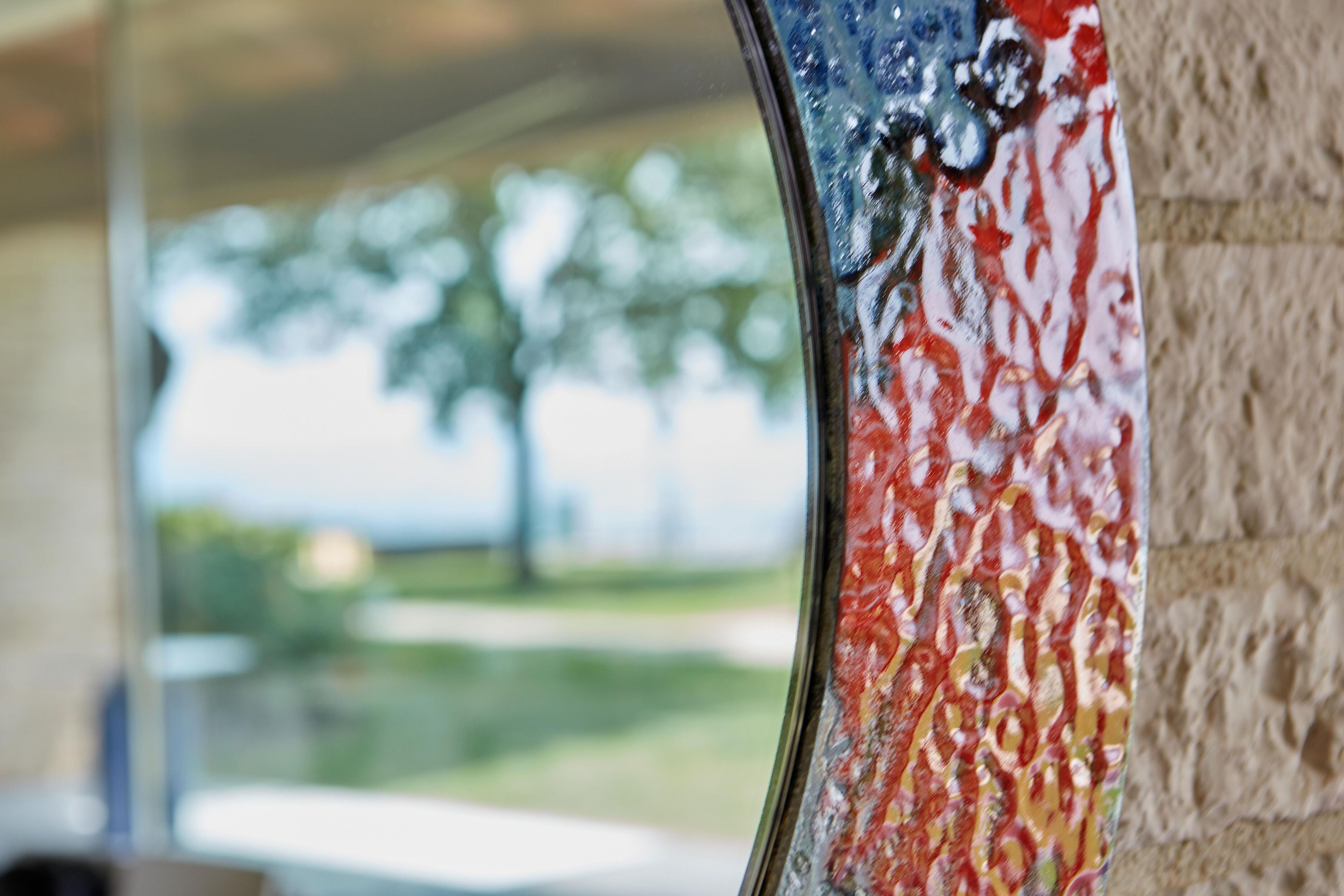 Настенное зеркало из фаянсовой лавы DOMIZIANI SOLE ARCH-00114090 - Вид №1