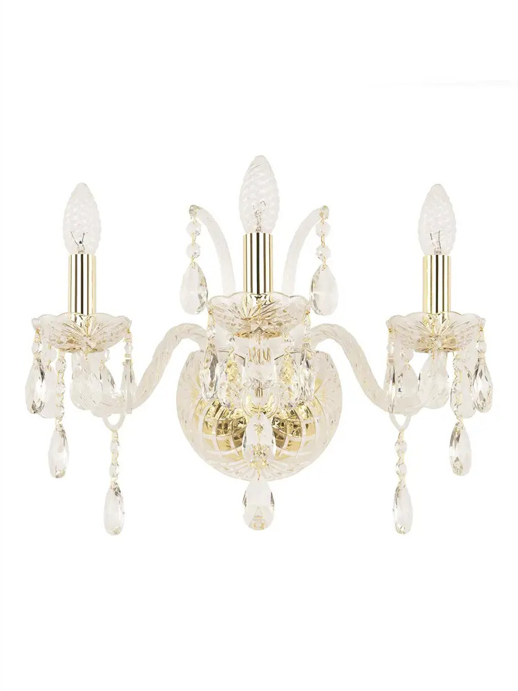 90027432 Настенный светильник BOHEMIA IVELE CRYSTAL 105B.3.141.G цвет золотой STLM-0089543