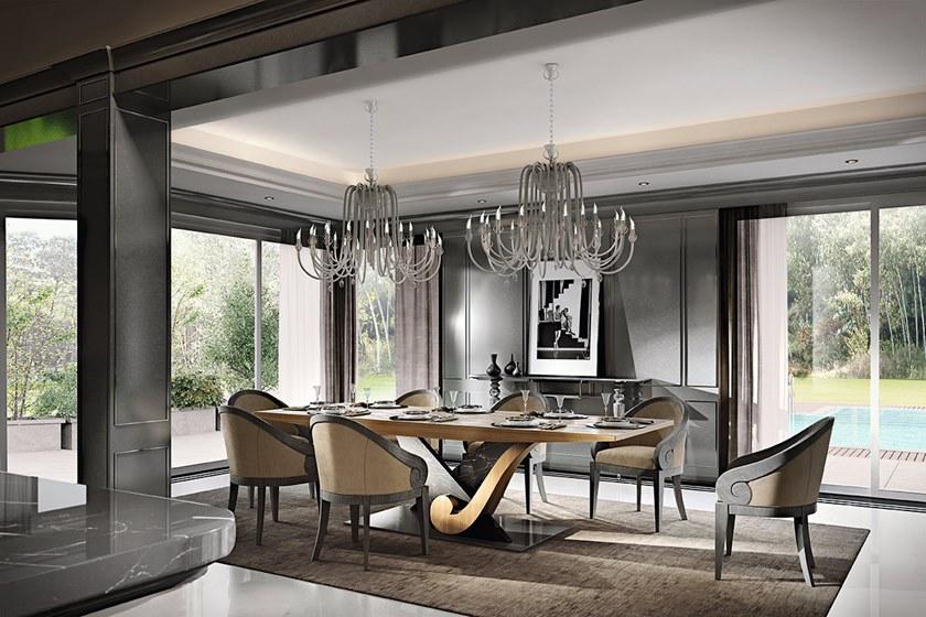 Martini Interiors Овальный обеденный стол из массива дерева sun-id-1405996 - Вид №1