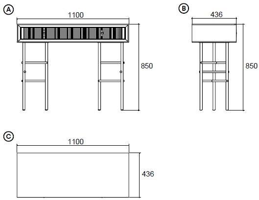 Enza Home Лакированная прямоугольная консоль с ящиками Astoria sun-id-1461580 - Вид №2