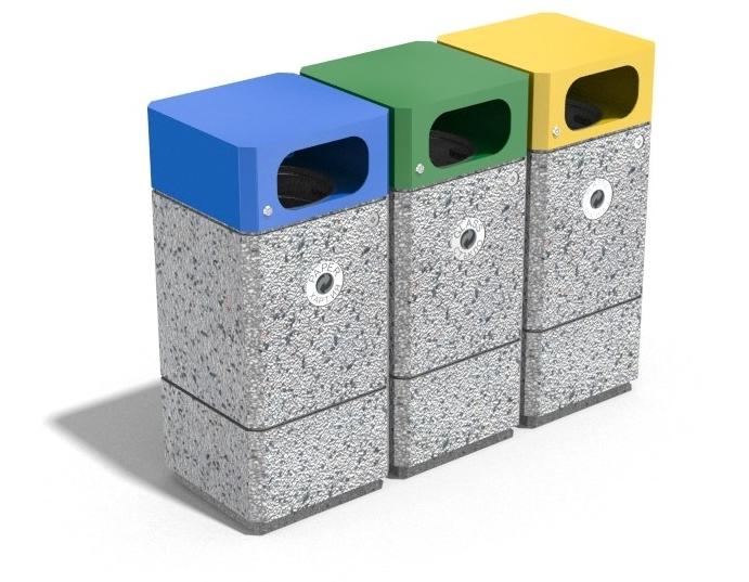 ENCHO ENCHEV - ETE Бетонный мусорный бак для раздельного сбора мусора  182r  - Вид №3