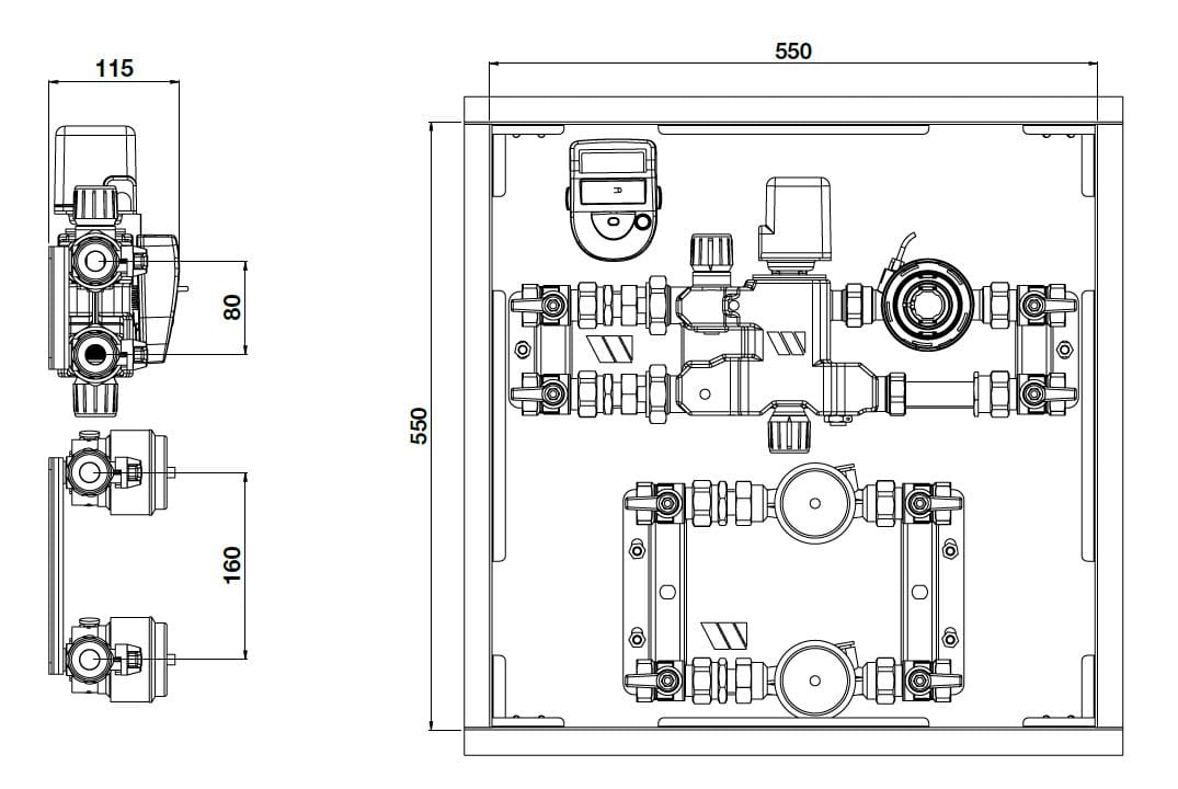Модуль терморегуляции и измерения тепловой энергии WATTS Domocompact ARCH-00085203 - Вид №2