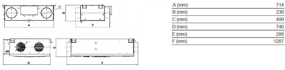 Vortice Блок рекуперации тепла для подвесных потолков Vort phantom 11449 - Вид №1