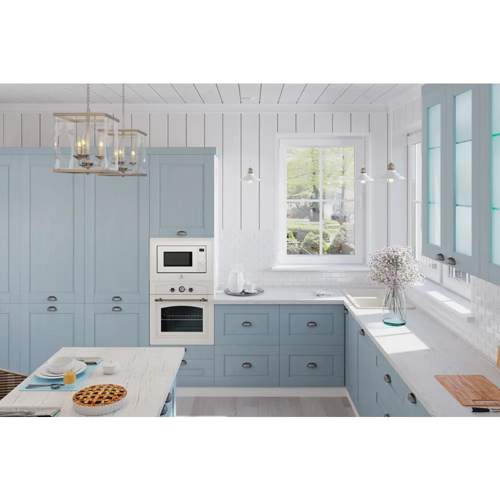 Фальшпанель для кухонного шкафа Томари 37x77 см KONSENSA МДФ цвет голубой STLM-2034884 - Вид №10