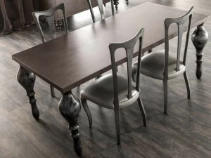 CorteZari Прямоугольный стол из дуба Zoe gold 201-rr