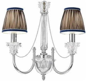 Possoni Illuminazione Настенный светильник Chrome с абажурами из шифона Vicky 37089/a2