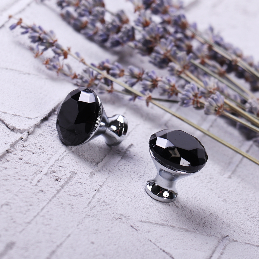 Мебельная ручка  Кноб, 25×25×27 мм, хром, черный LJPS0163 Public Steel Россия  - Вид №3