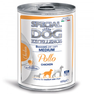 ПР0059882 Корм для собак EXCELLENCE Chunkies для средних пород, курица банка 400г SPECIAL DOG