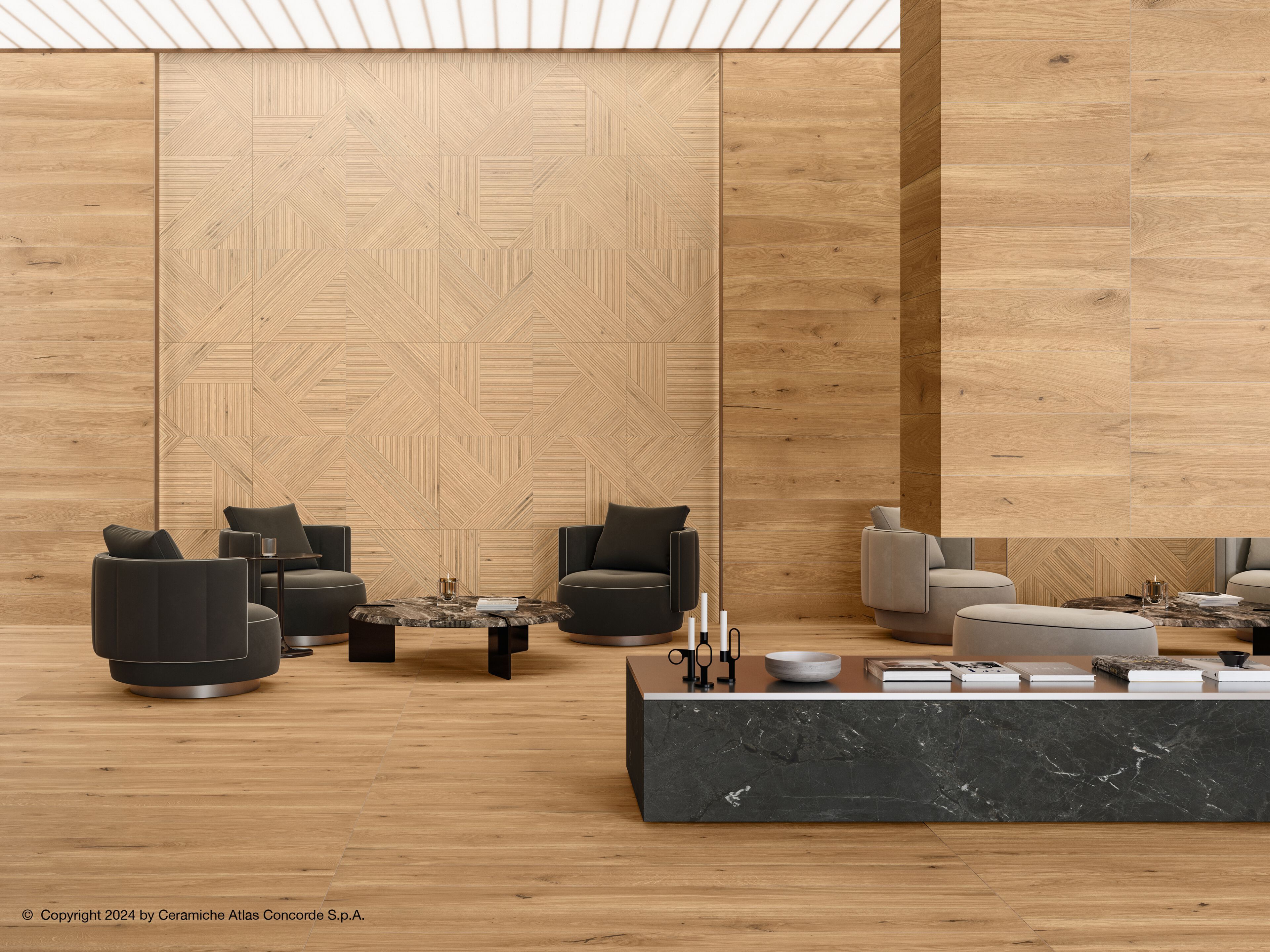 Напольное покрытие из керамогранита в помещении и на открытом воздухе с эффектом дерева Atlas Concorde журнал ARCH-00030139 - Вид №29