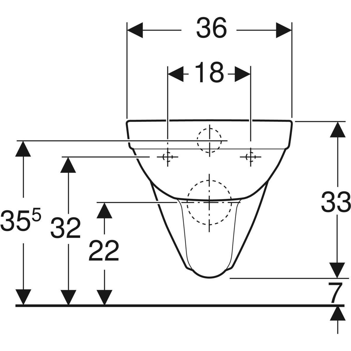 Подвесной туалет в витрине Geberit Selnova ARCH-00048932 - Вид №2