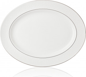 10538171 Lenox Блюдо овальное Lenox "Ханна,платиновый кант" 40,5см Фарфор костяной