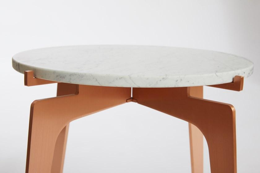 GABRIEL SCOTT Высокий круглый мраморный журнальный столик Prong sun-id-1449267 - Вид №4