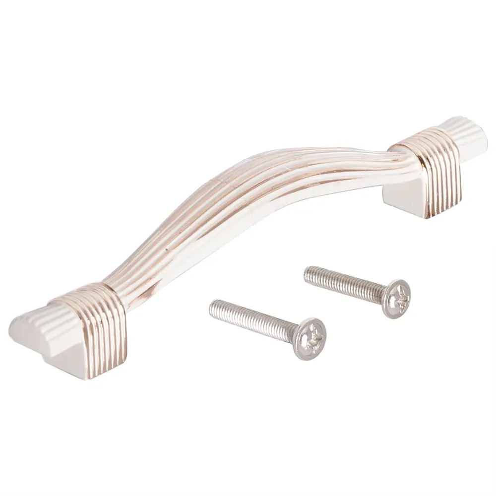 Мебельная ручка-скоба Jet 194 96 мм ЦАМ золото белое STLM-2103045