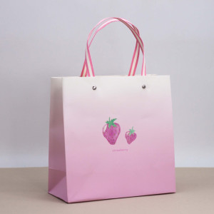 90822408 Пакет подарочный (XS) "Strawberry two" pink 22х22х10 см STLM-0398132 NOBRAND