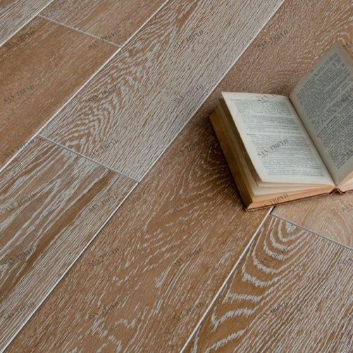 Массивная доска Magestik floor С покрытием Беленый () (400-1800)x180x18мм Дуб с брашью (Текстурированная) 400-1800х180 мм MGK Magestic floor 2600300188