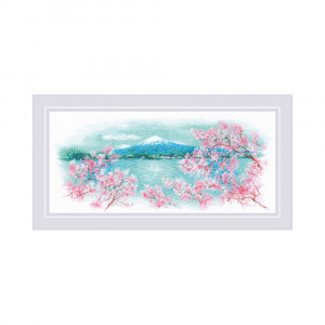 1744 Набор для вышивания Сакура. Фудзи 55 х 25 см RIOLIS Сотвори Сама