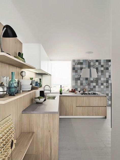 Cesar Модульная кухня с меламиновым полуостровом Maxima 2.2 sun-id-1440132 - Вид №1