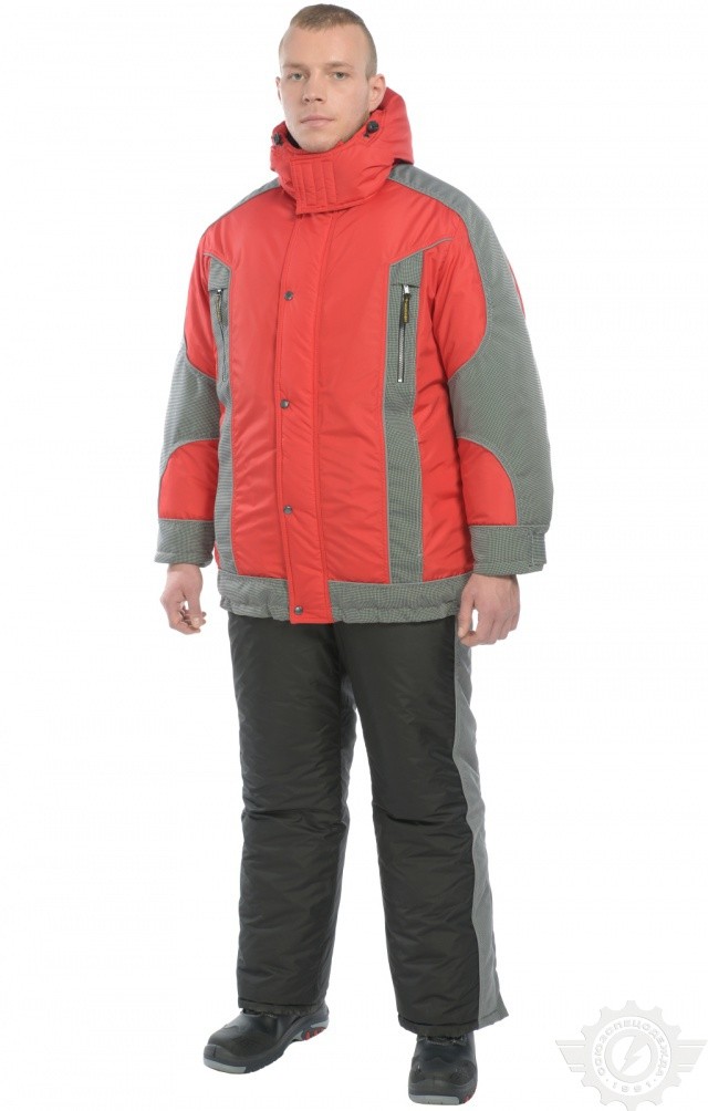 64770 Костюм "Ультра" зимний красно-черный  Зимняя спецодежда  размер 64-66/170-176  - Вид №11