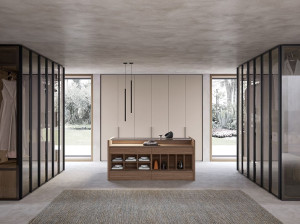 Стеклянный модульный шкаф