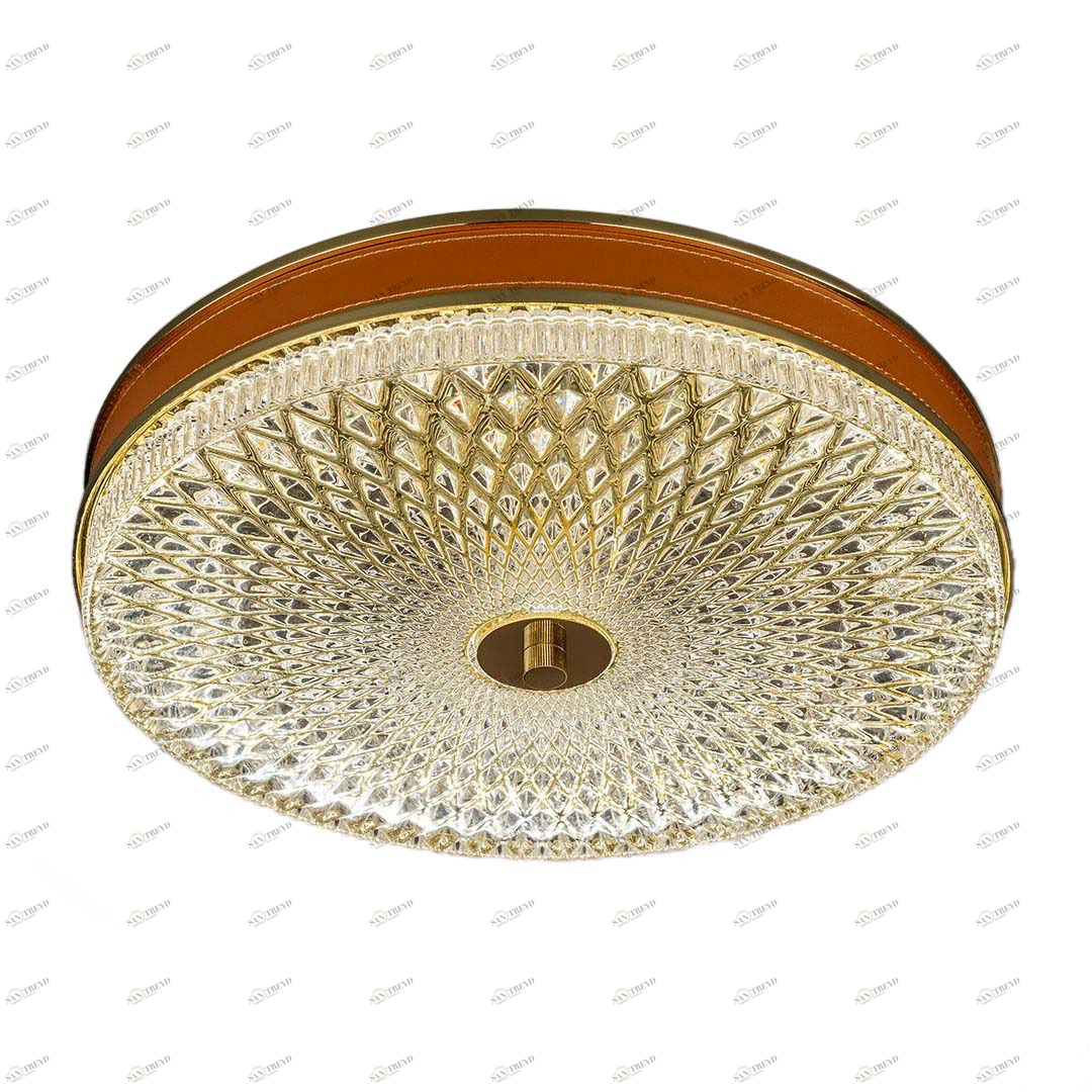 Светильник потолочный хрустальный D 38 см золотистый Frezia Light 120137 FREZIA LIGHT ДИЗАЙНЕРСКИЕ 00-3953649 Золото;прозрачный 