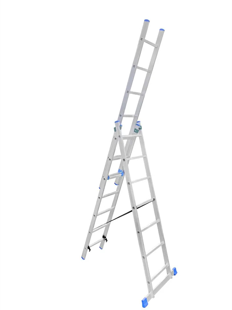 90326813 Лестница раскладная выдвижная 3-секционная LadderBel 7 ступеней STLM-1017585