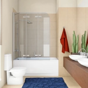 Шторка на ванну 130x160 GV-863AP прозрачное стекло 6 мм GUTEWETTER TREND PEARL