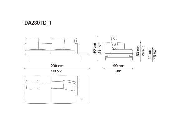 3-местный тканевый диван с полуостровом B&B Italia док ARCH-00061121 - Вид №76