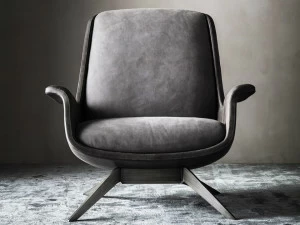 OAK Кресло в набуке с подлокотниками Metronome