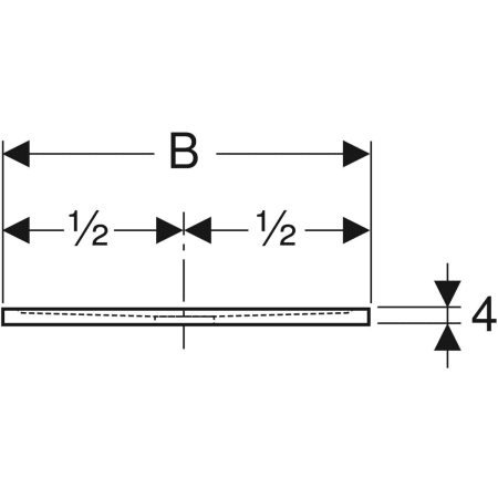 550.260.00.2 Квадратный душевой поддон Geberit Sestra Geberit  - Вид №4