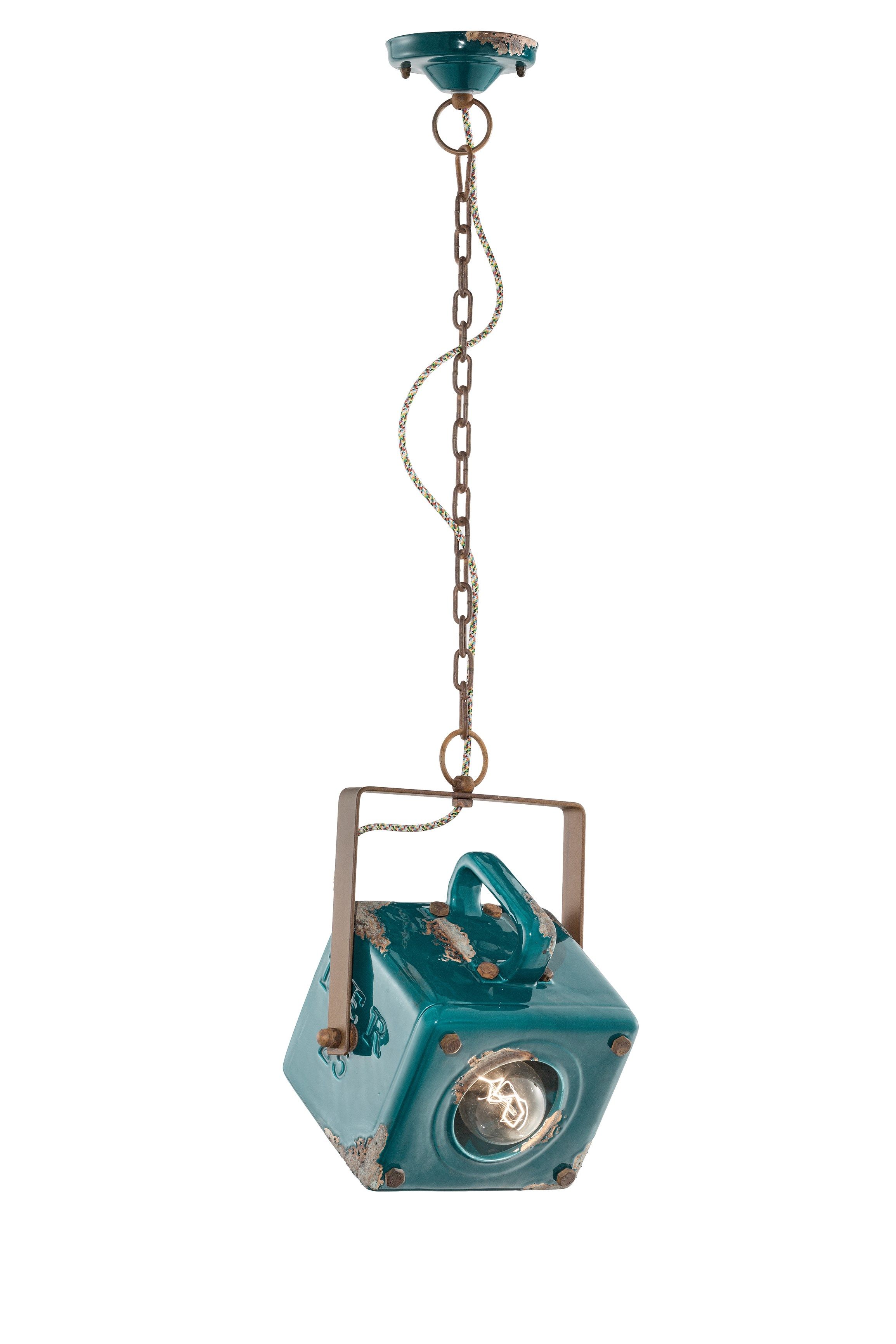 Промышленный стиль керамический поворотный подвесной светильник FERROLUCE Industrial ARCH-00139936 - Вид №4