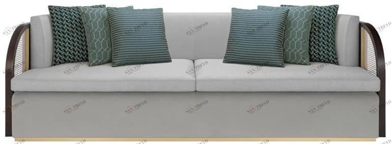 FRATO 3-х местный льняной диван  Fup220025aao 