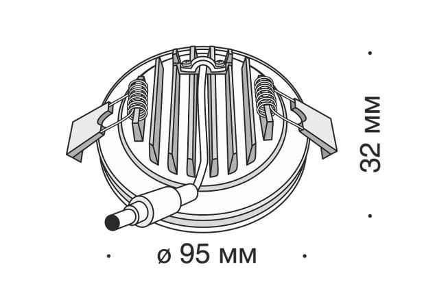 Алюминиевый круглый светодиодный светильник Maytoni PHANTON ARCH-00102302 - Вид №7