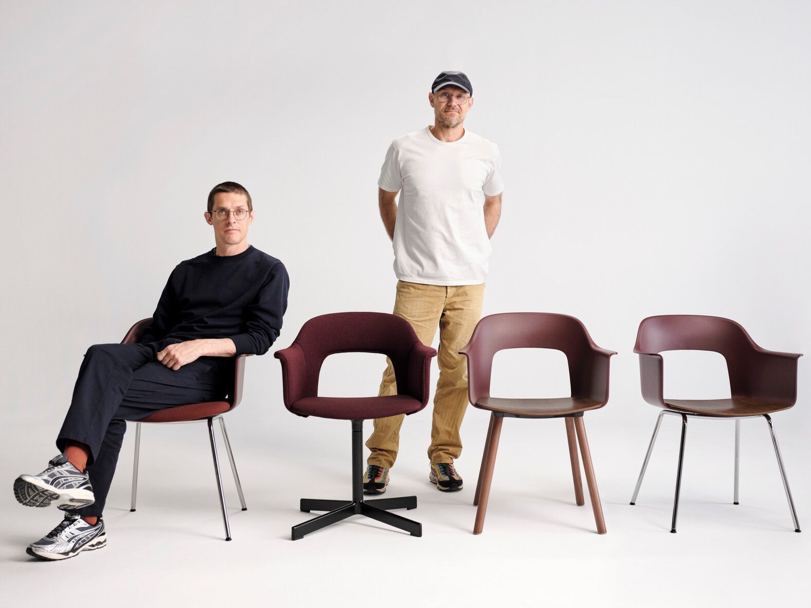 Вращающийся мягкий стул с подлокотниками Hay макет ARCH-00039533 - Вид №21