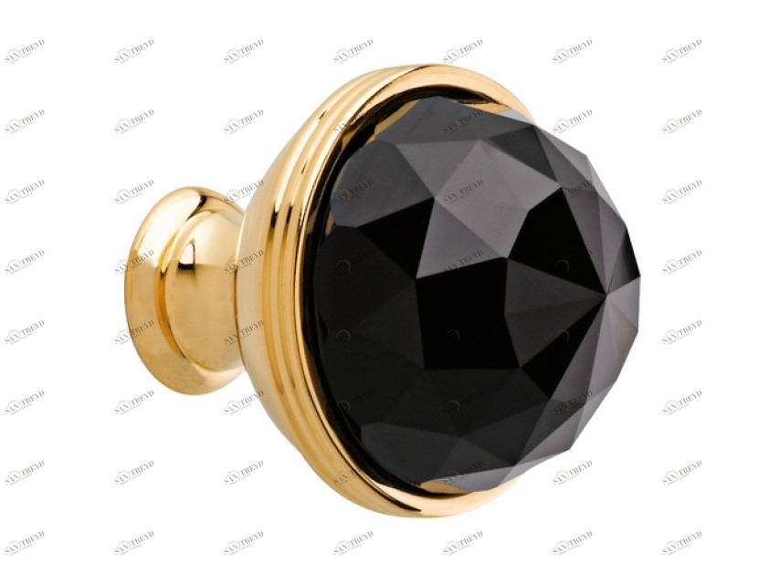 0Z5738.BN0.62 Ручка корпуса диаметром 34 мм с черным кристаллом Swarovski Сатин никель Mestre 