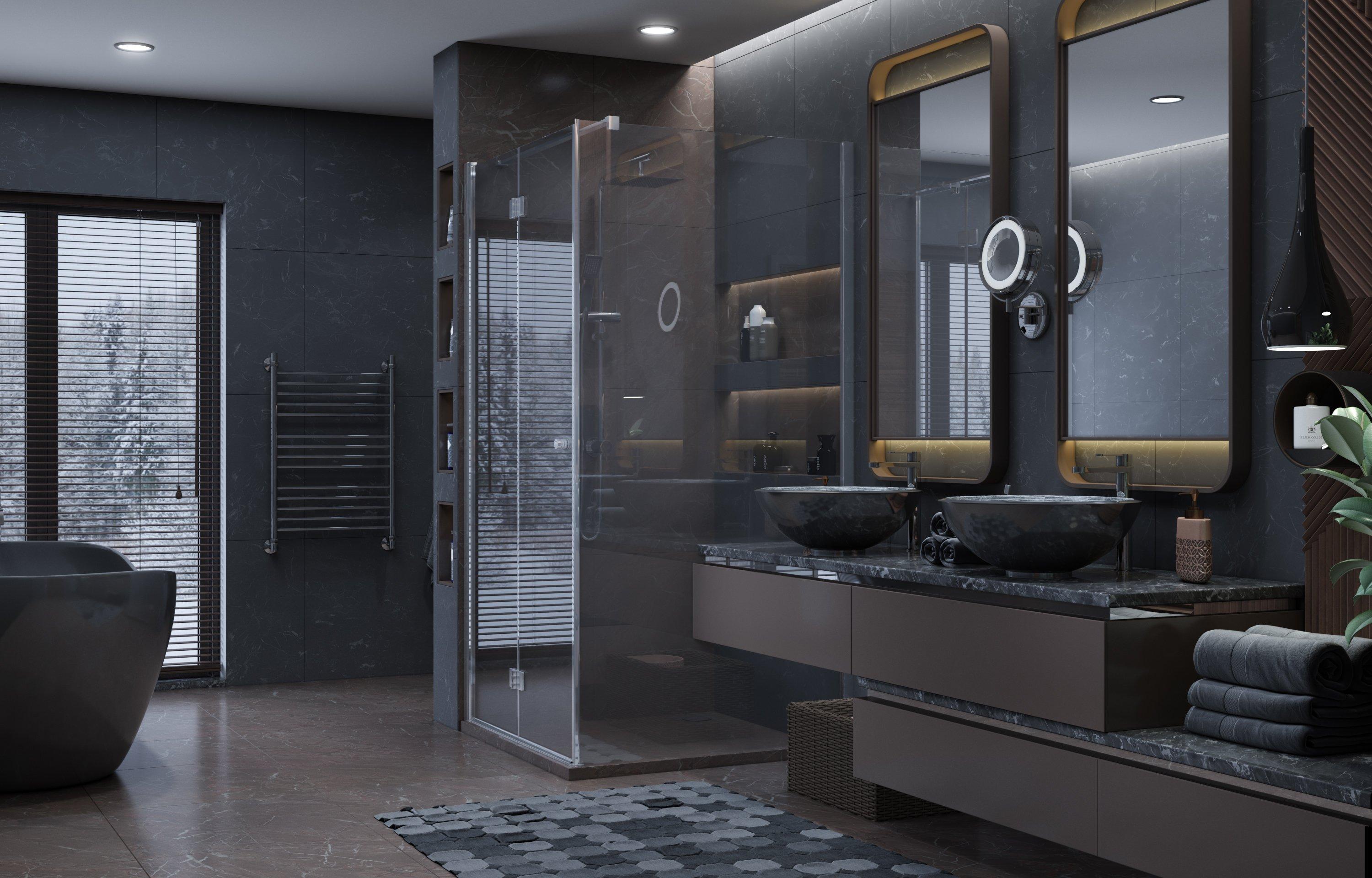 Душевое ограждение Ambassador Diamond 12011106L (1000x1000x2000), 1 место - Вид №1