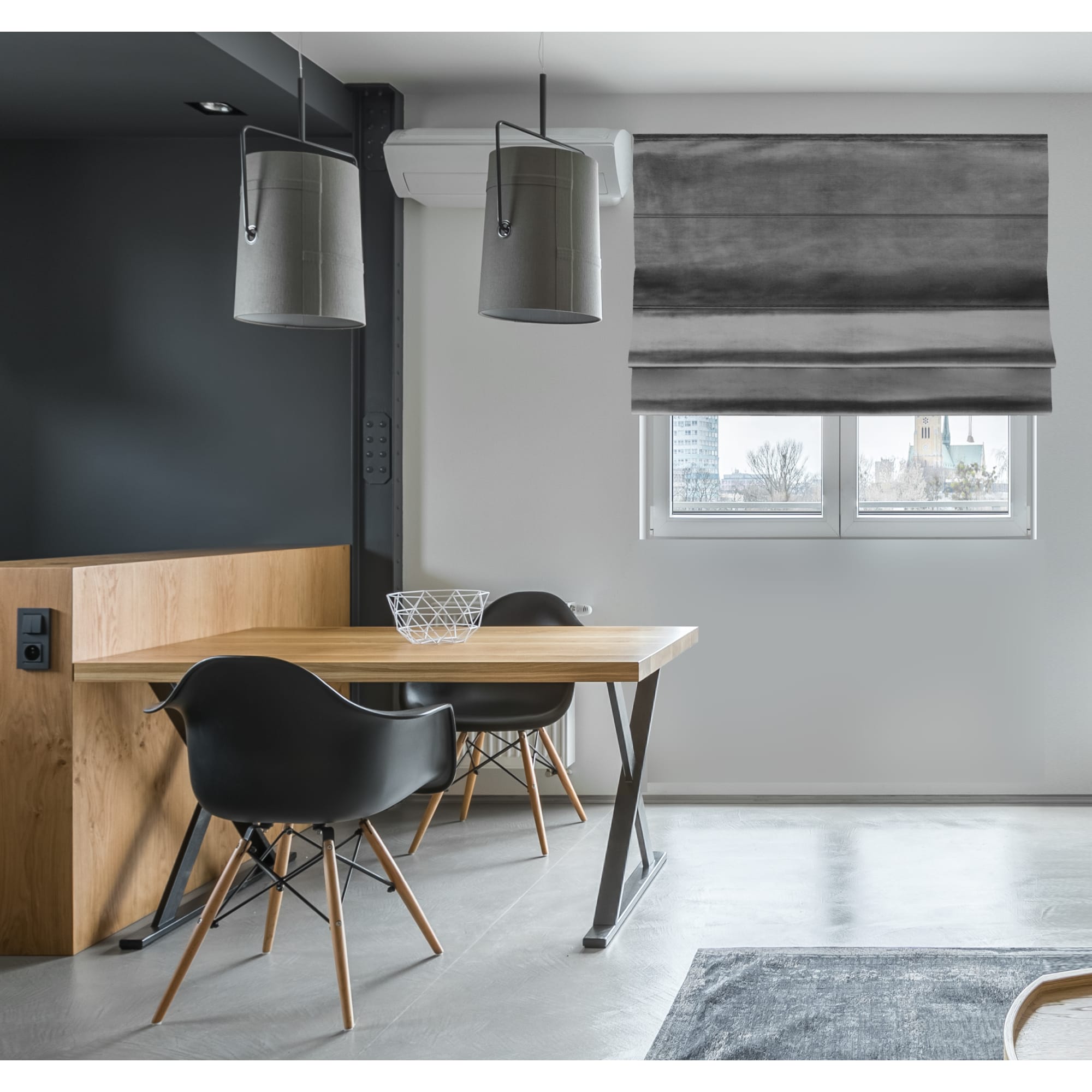 82411452 Штора римская Милфид 160x190 см цвет серый Santreyd  - Вид №6