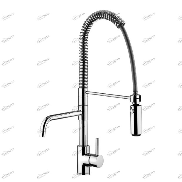 Латунь. 270. Смеситель с Spring Kitchen Mi Quadrodesign Brass