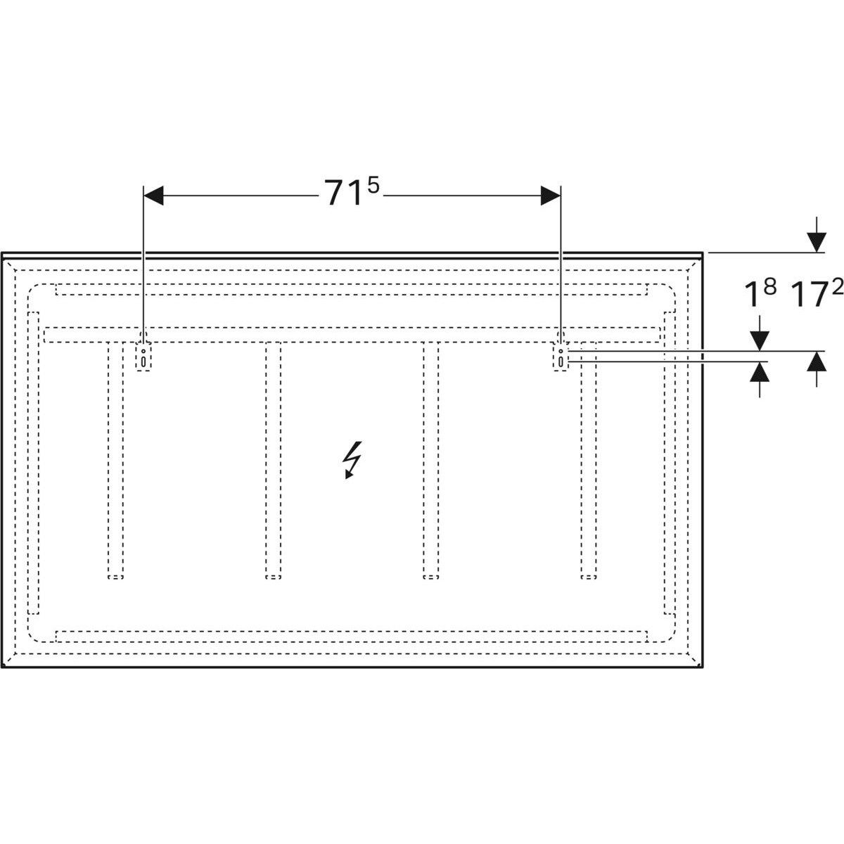 Зеркало со встроенным настенным освещением для ванной комнаты Geberit Xeno2 ARCH-00072159 - Вид №5