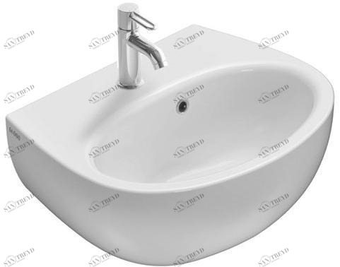 Подвесная раковина настенная овальная Ceramica Globo Grace белая sun-id-1516498