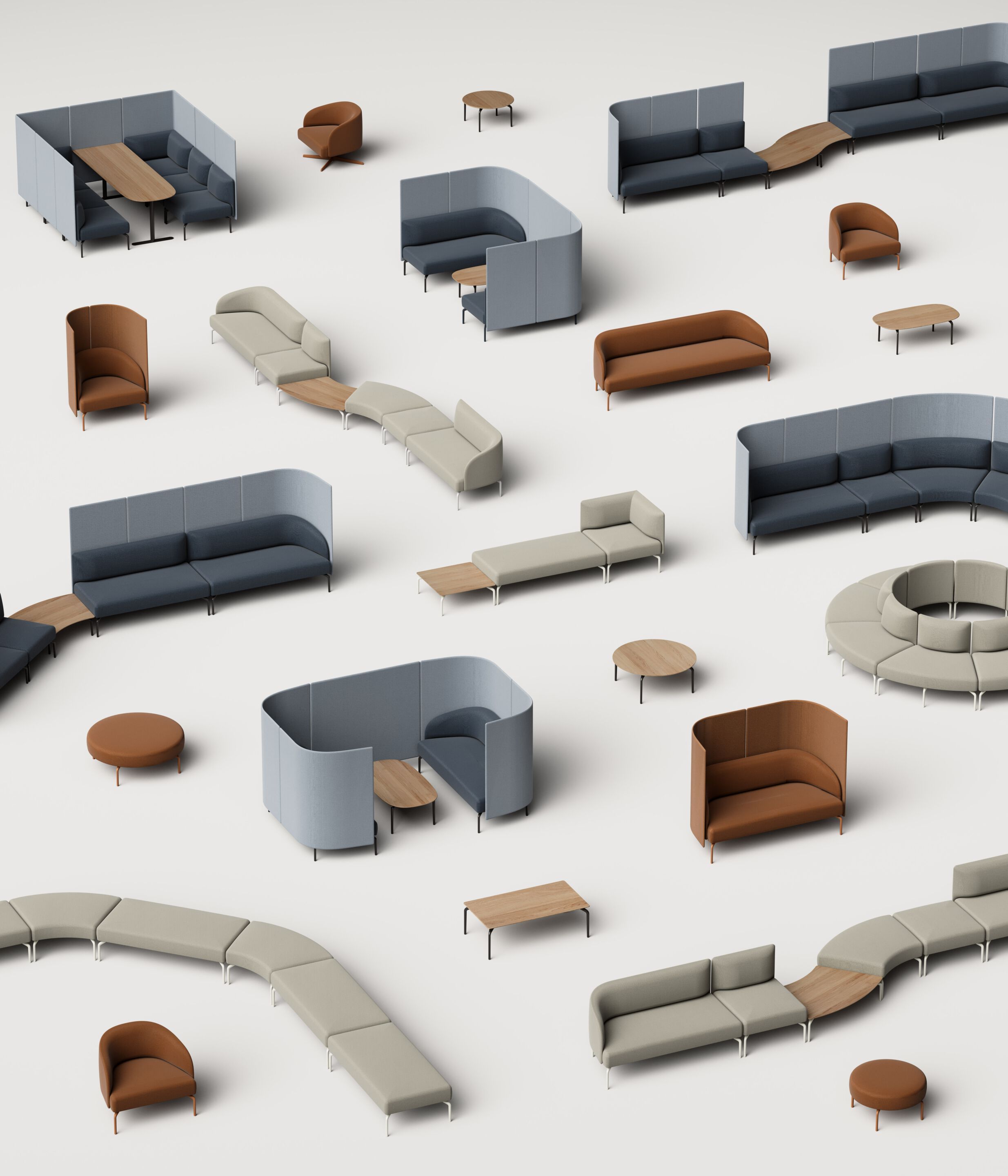 Модульный тканевый диван INCLASS Kern ARCH-00016214